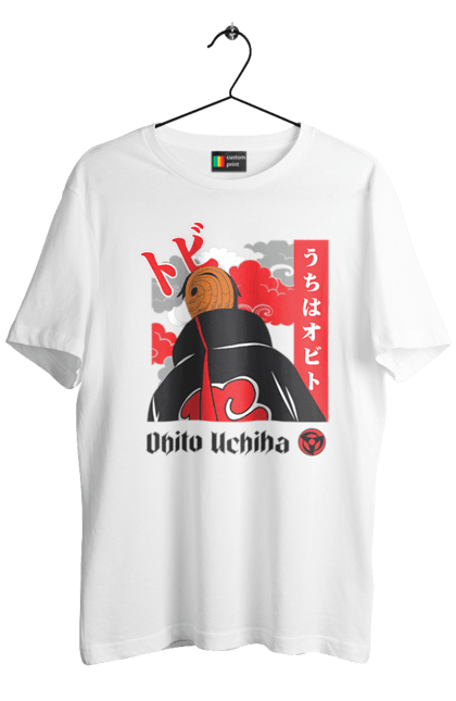 Men's t-shirt with prints Naruto Obito Uchiha. Anime, character, manga, naruto, ninja, obito, obito uchiha, tv series, uchiha. 2070702