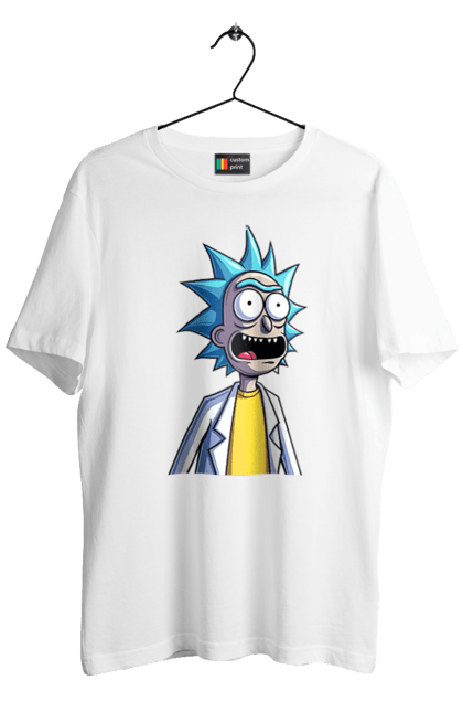 Футболка чоловіча з принтом "Рік та Морті". Rick and morty, мультфільм, наукова фантастика, пригоди, рік, рік і морті, трагікомедія, чорний гумор. 2070702