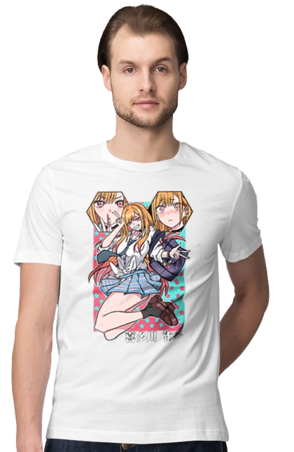 Футболка мужская с принтом Эта фарфоровая кукла влюбилась. Anime, manga, my dress-up darling, аниме, манга, марин, марин китагава, фарфоровая кукла. 2070702