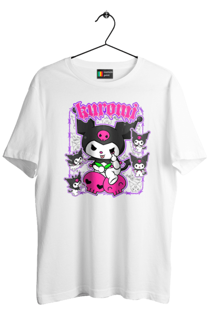 Men's t-shirt with prints Hello Kitty Kuromi. Anime, character, hello kitty, kuromi, my melody, sanrio. 2070702