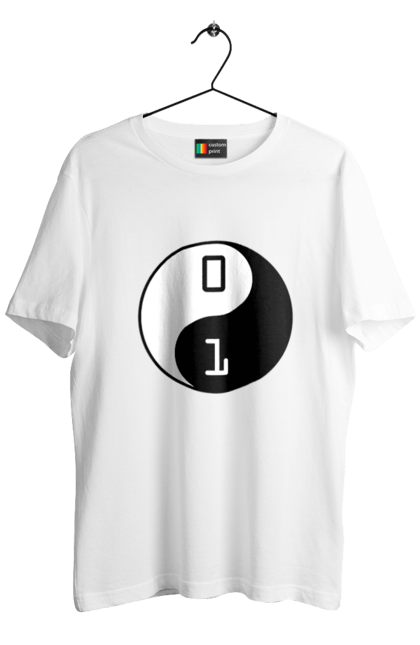 Футболка чоловіча з принтом "Інь Янь". Angular, c, css, html, it, javascript, jquery, php, python, react, svelt, vue, айтишник, айті, гумор, код, кодувати, прогер, програміст, програмісти, ти ж, ти ж програміст, тиж програміст. 2070702