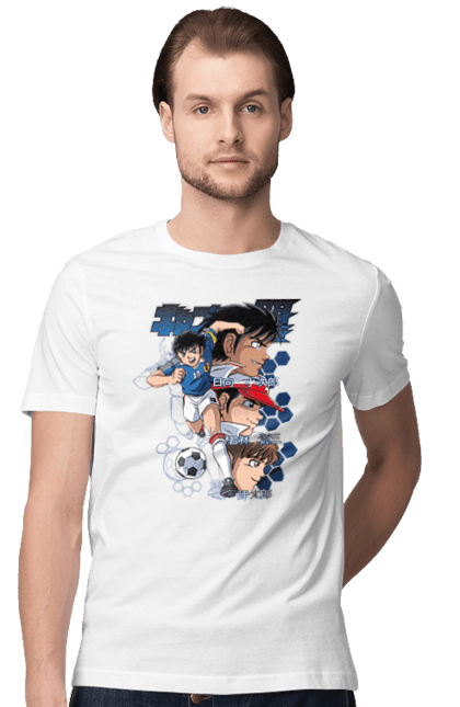 Men's t-shirt with prints Captain Tsubasa. Anime, captain tsubasa, jump, manga, tsubasa oozora. 2070702
