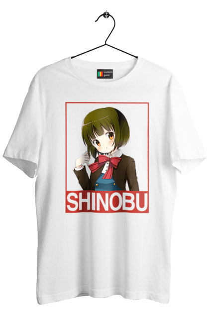 Men's t-shirt with prints Kiniro Mosaic Shinobu Omiya. Anime, gold mosaic, kiniro mosaic, kinmoza, manga, shinobu, shinobu omiya. 2070702