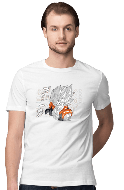 Men's t-shirt with prints Dragon Ball Gogeta. Anime, dragon ball, gogeta, goku, manga, tv series. 2070702