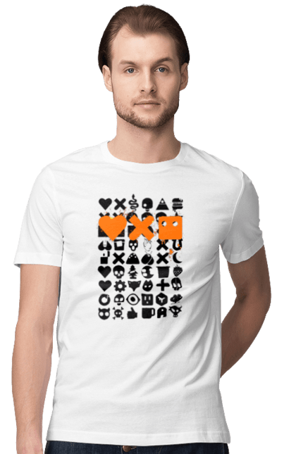 Футболка чоловіча з принтом "Роботизація". Robot, життя роботів, код, код машин, кохання машин, любов роботів, роботи та кохання, роботи у житті, роботизоване кохання. 2070702