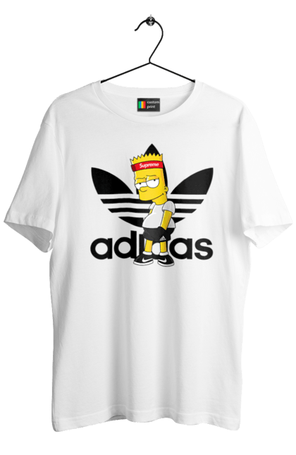 Men's t-shirt with prints Adidas Bart. Adidas, bart, cartoon, simpson. 2070702