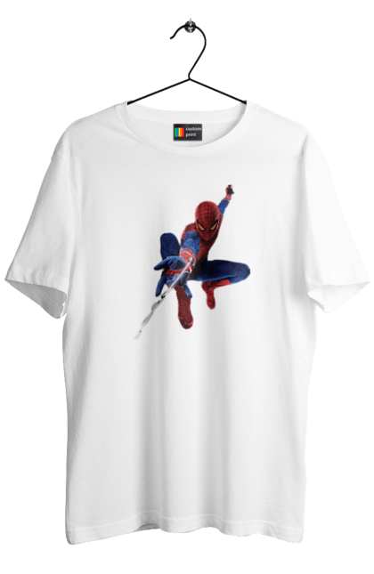 Футболка чоловіча з принтом "Человек паук". Комикс, марвел, павук, паутина питер паркер, супергерой, человек. ART принт на футболках