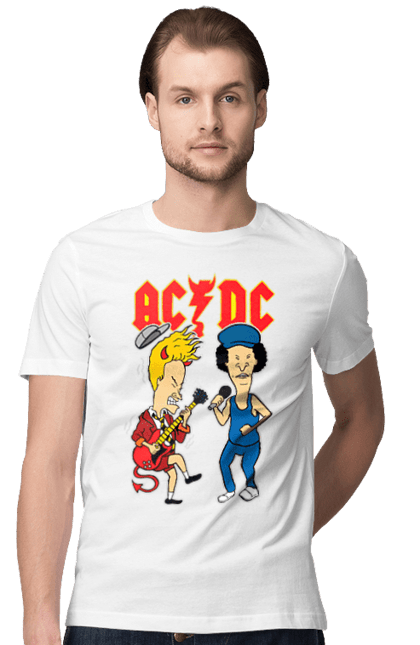 Футболка чоловіча з принтом "AC/DC". Ac dc, acdc, блюз рок, важкий рок, група, музика, рок н ролл, хард рок. 2070702