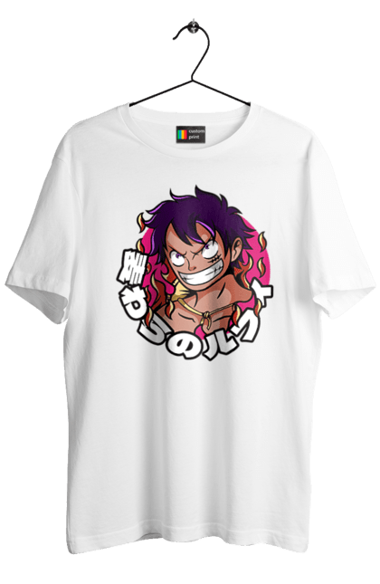 Men's t-shirt with prints One Piece Luffy. Anime, luffy, manga, monkey de luffy, one piece, pirates. 2070702