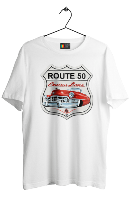 Футболка чоловіча з принтом "Route 50". Байк, байкер, байкер клуб, брат, брати, брутал, гарячий асфальт, гарячий кінь, гарячий стрижень, дорога 50, дорога 66, дорога 80, дороги америки, дороги україни, жага швидкості, клуб байкерів, мотоцикл, мотоцикліст, справжній чоловік, чувак, швидкість. 2070702