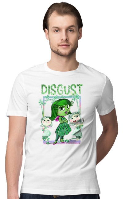 Men's t-shirt with prints Inside Out Disgust. Cartoon, disgust, emotions, inside out, pixar. 2070702