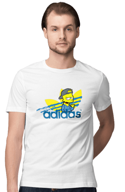 Men's t-shirt with prints Adidas Bart. Adidas, bart, cartoon, simpson. 2070702