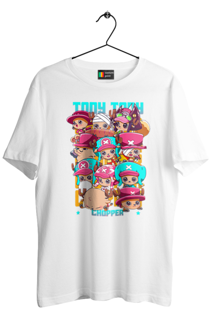 Men's t-shirt with prints One Piece Tony Tony Chopper. Adventures, anime, fantasy, light novel, manga, one piece, tony tony chopper, tv series. 2070702