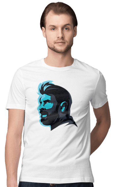 Men's t-shirt with prints Messi. Argentina, champion, football, golden ball, messi. CustomPrint.market