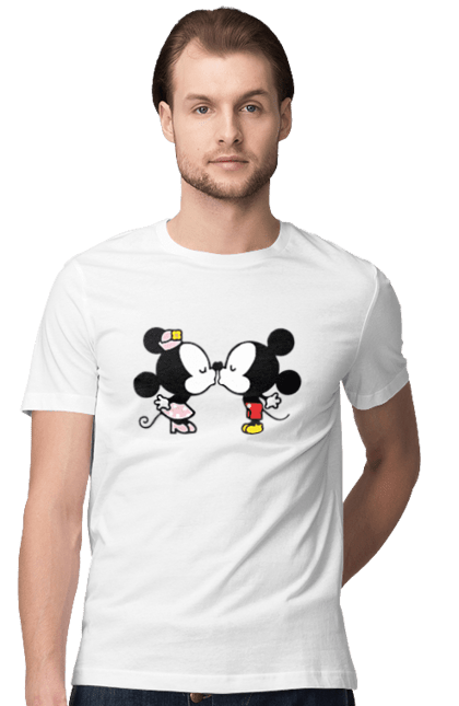 Футболка мужская с принтом 38. Mickey mouse, minnie mouse, дисней, микки, микки маус, минни маус, мультфильм. 2070702