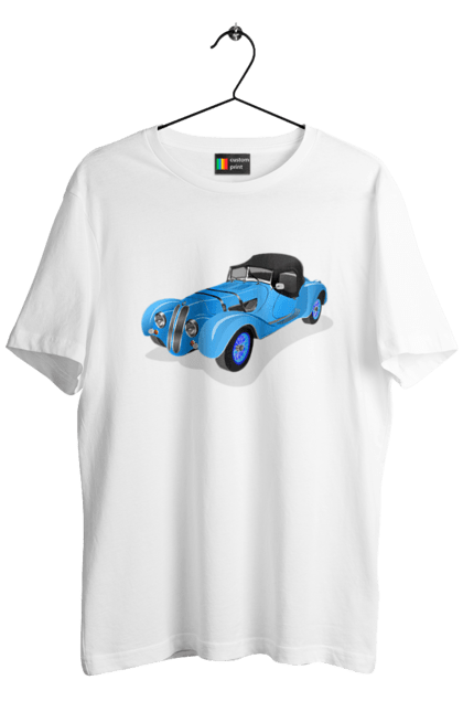 Футболка чоловіча з принтом "Автомобіль". Авто, автомобиль, класика, старовинна машина, старовинний. 2070702