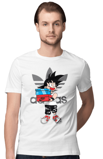 Футболка мужская с принтом Adidas Сон Гоку. Adidas, anime, dragon ball, son goku, адидас, аниме, гоку, жемчуг дракона, манга, сон гоку. 2070702