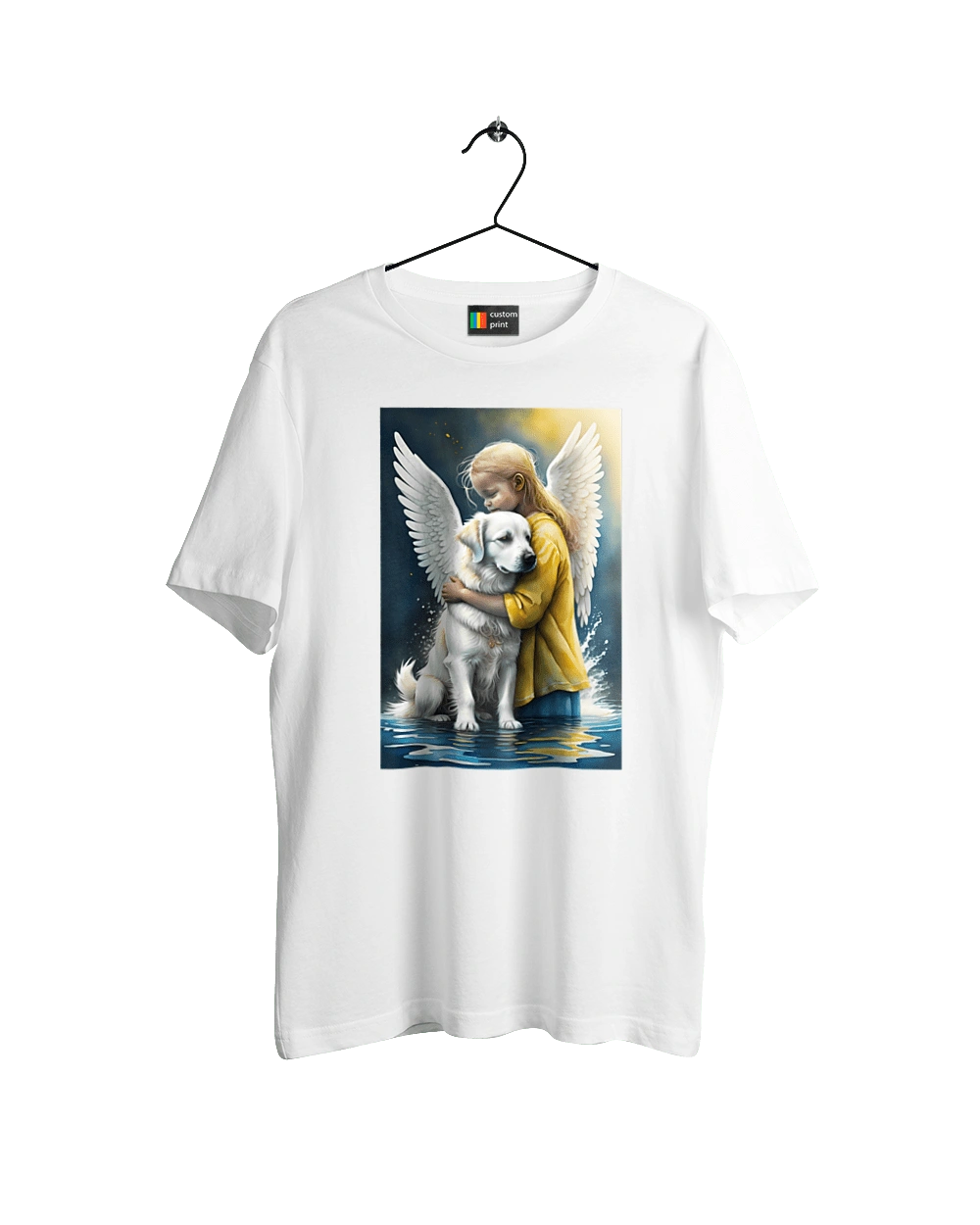Girl and dog angel [memorial to dead animals]