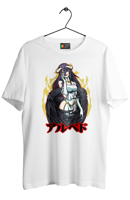 Men's t-shirt with prints Overlord Albedo. Albedo, anime, lord, overlord, tv series. 2070702