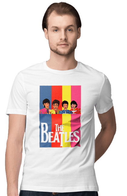 Men's t-shirt with prints The Beatles. Beatles, george harrison, john lennon, liverpool four, music, paul mccartney, ringo starr. 2070702