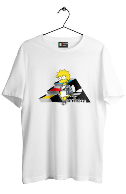 Футболка чоловіча з принтом "Adidas Ліса". Adidas, lisa, simpson, адідас, ліса, ліса сімпсон, мультсеріал, персонаж, серіал, сімпсон. 2070702