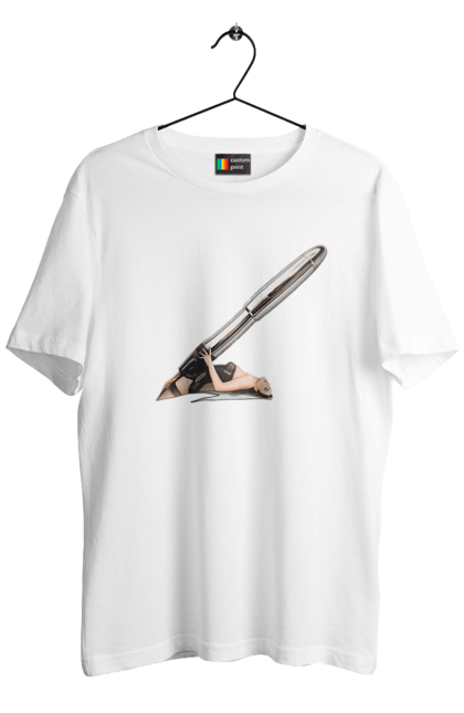 Футболка чоловіча з принтом "Великий Патрон". Дівчина, куля, патрон. 2070702