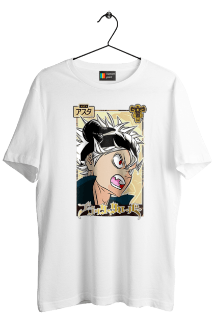 Men's t-shirt with prints Black Clover Asta. Anime, asta, black clover, manga, wizard king. 2070702