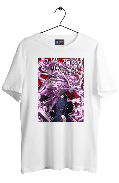 Men's t-shirt with prints Jujutsu Kaisen Megumi. Anime, dark fantasy, fushiguro, fushiguro megumi, jujutsu kaisen, magic battle, manga, megumi, mystic. 2070702