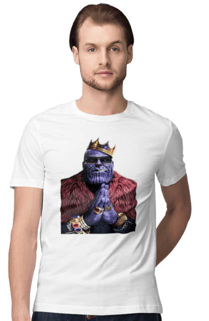 Футболка чоловіча з принтом "Танос". Thanos, марвел, мстители, стражи галактики, танос. aslan