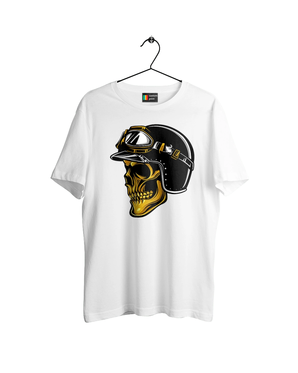 Череп в мотошлеме