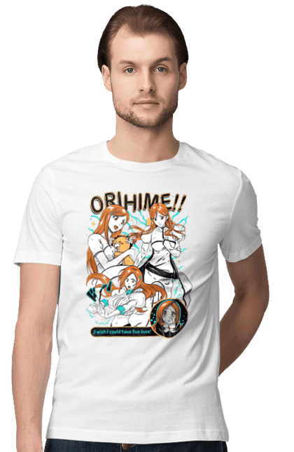 Футболка чоловіча з принтом "Бліч Іноуе Оріхіме". Anime, bleach, manga, orihime inoue, аніме, бліч, іноуе оріхіме, манга. 2070702