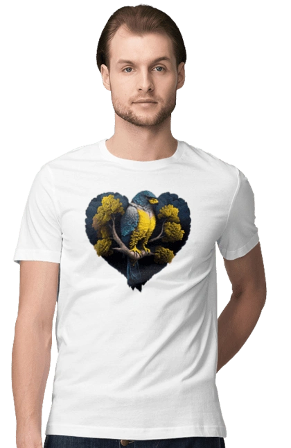 Blue and yellow falcon