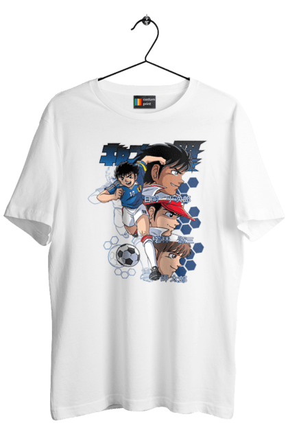 Футболка мужская с принтом SUPERCAMPEONES (CAPTAIN TSUBASA). Anime, captain tsubasa, аниме, джамп, капитан цубаса, манга, цубаса одзора. 2070702