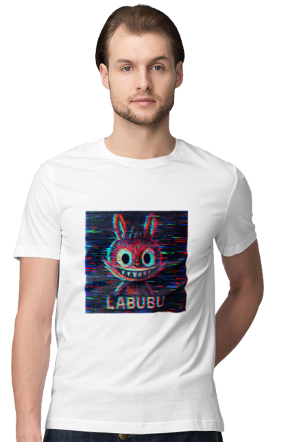 Футболка чоловіча з принтом "Лабубу". Crt, rgb, глітч, кіберпанк, лабубу, пікселі, ретро, спотворення, цифрове мистецтво, шум. 2070702