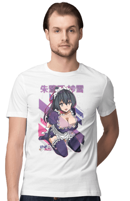 Men's t-shirt with prints Hensuki Sayuki Tokihara. Anime, comedy, harem, hensuki, romance, sayuki, sayuki tokihara, school. 2070702