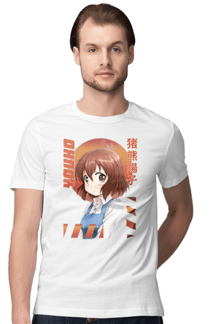 Men's t-shirt with prints Kiniro Mosaic Yoko Inokuma. Anime, gold mosaic, kiniro mosaic, kinmoza, manga, yoko, yoko inokuma. 2070702