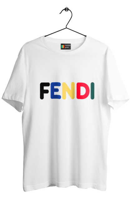 Футболка чоловіча з принтом "Fendi". Fendi, lvmh, бренд, будинок моди, італія, люкс, мода, одяг, сумка, фенді. 2070702