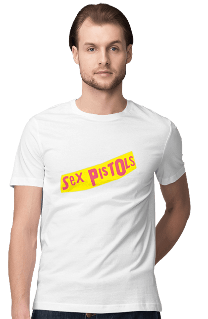 Men's t-shirt with prints Sex Pistols. Group, music, punk, punk revolution, punk rock, rock, sex pistols. 2070702