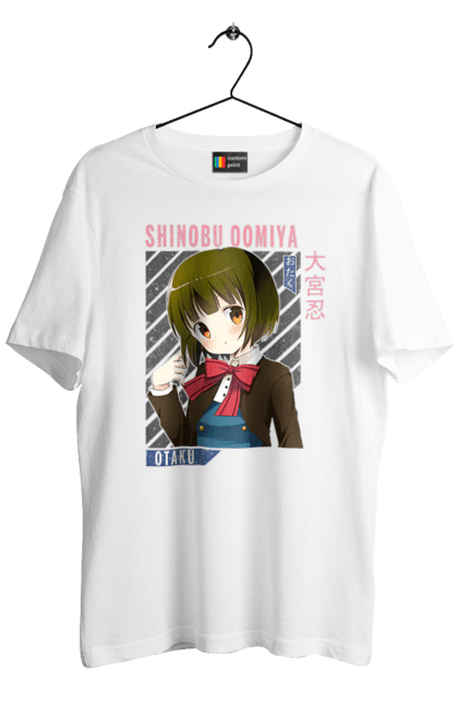 Men's t-shirt with prints Kiniro Mosaic Shinobu Omiya. Anime, gold mosaic, kiniro mosaic, kinmoza, manga, shinobu, shinobu omiya. 2070702