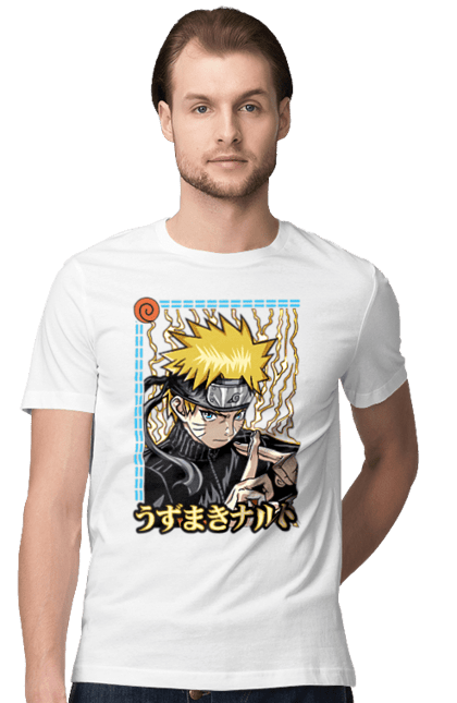 Men's t-shirt with prints Naruto. Anime, character, manga, naruto, ninja, tv series. 2070702