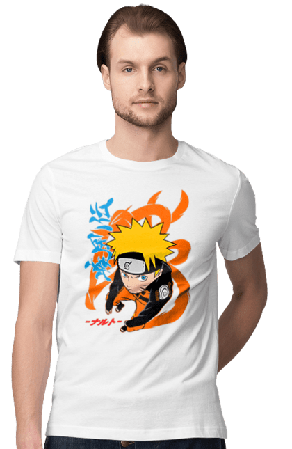 Men's t-shirt with prints Naruto. Anime, character, manga, naruto, ninja, tv series. 2070702