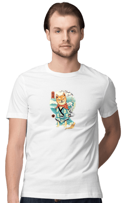 Men's t-shirt with prints Shiba Inu. Dog, dog lover, doggie, japan, shiba, shiba inu. 2070702