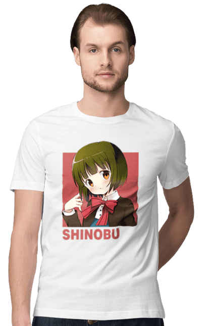 Men's t-shirt with prints Kiniro Mosaic Shinobu Omiya. Anime, gold mosaic, kiniro mosaic, kinmoza, manga, shinobu, shinobu omiya. 2070702