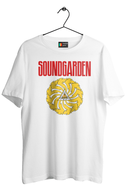 Футболка мужская с принтом Soundgarden. Sound garden, soundgarden, альтернативный рок, гранж, группа, метал, музыка, рок, хард-рок. 2070702