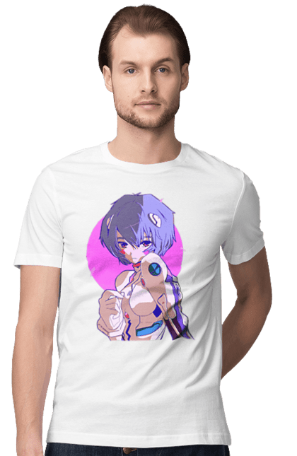 Men's t-shirt with prints Evangelion Rei. Anime, evangelion, eve, kaoru, manga, rei ayanami, shinji. 2070702