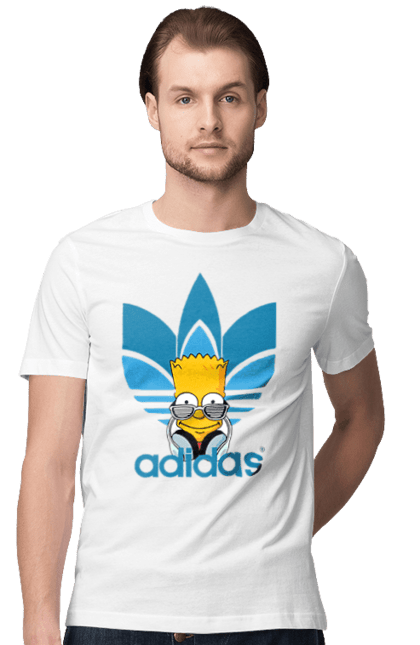 Men's t-shirt with prints Adidas Bart. Adidas, bart, cartoon, simpson. 2070702