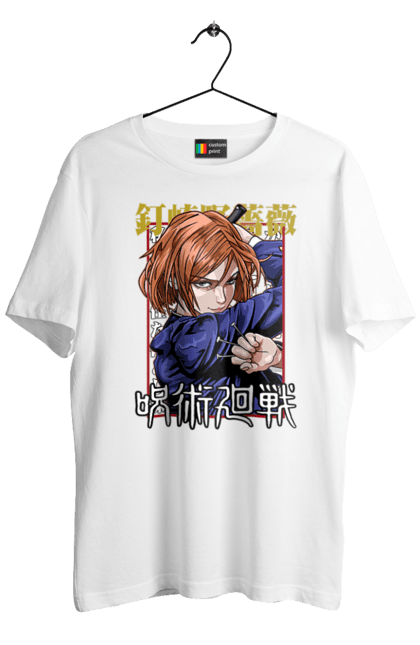 Men's t-shirt with prints Jujutsu Kaisen Nobara. Anime, dark fantasy, jujutsu kaisen, magic battle, manga, mystic, nobara, nobara kugisaki. 2070702