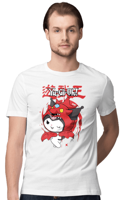 Men's t-shirt with prints Yu Gi Oh! Kuromi. Anime, character, hello kitty, kuromi, my melody, sanrio, yu gi oh, yugio. 2070702