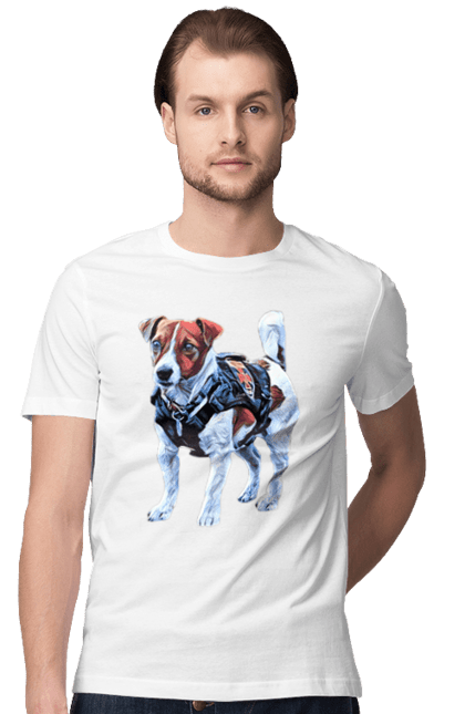 Футболка чоловіча з принтом "Пес Патрон". Зсу, патрон, пес, пес патрон, україна. 2070702