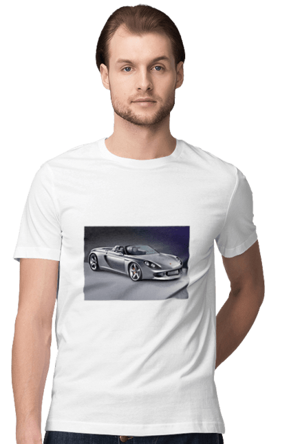 Men`s t-shirt with prints Auto.2. Auto, color image, compartment, photo, sports car. 2070702